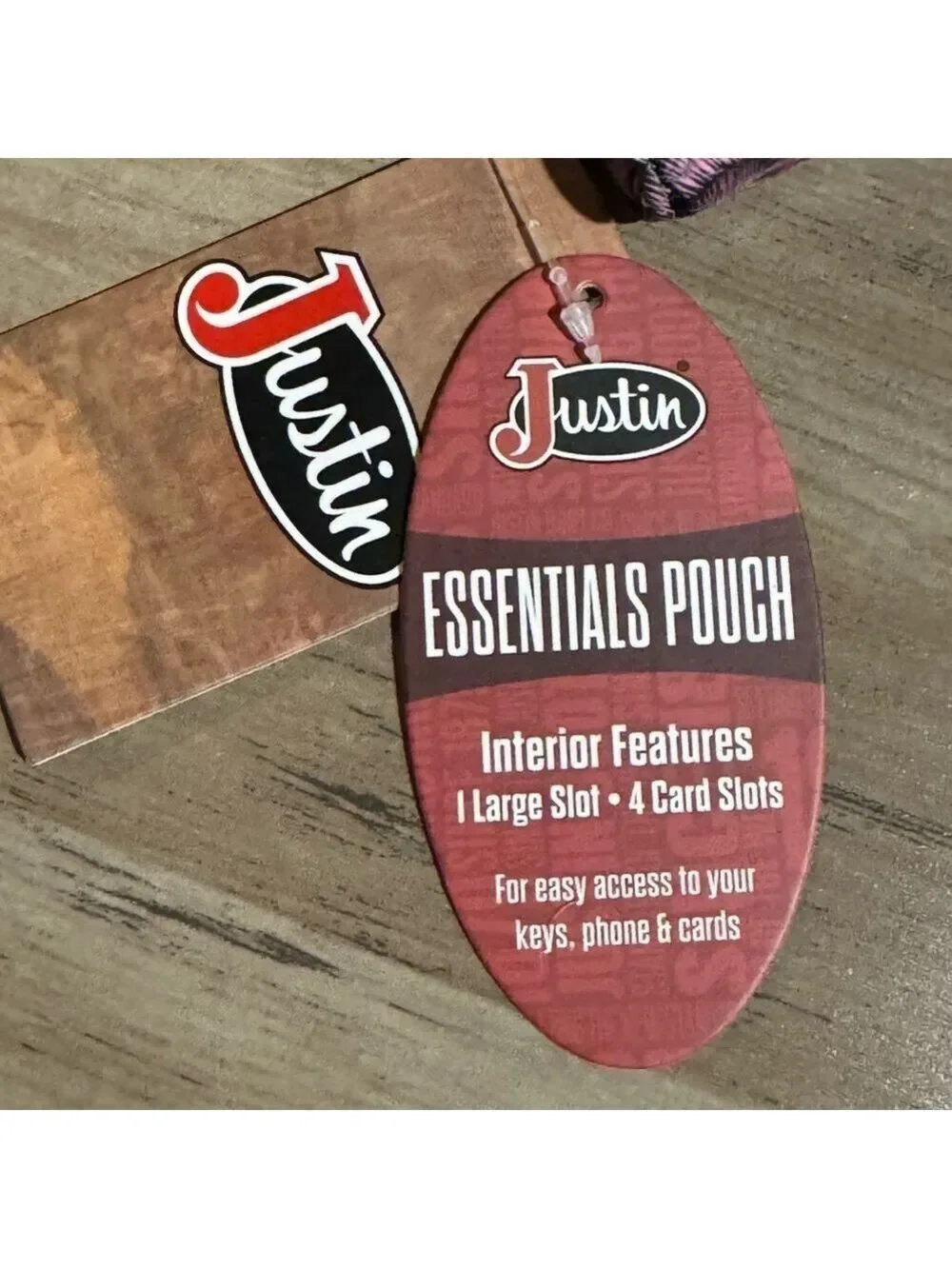 Justin Floral Wristlet Essentials Pouch NWT